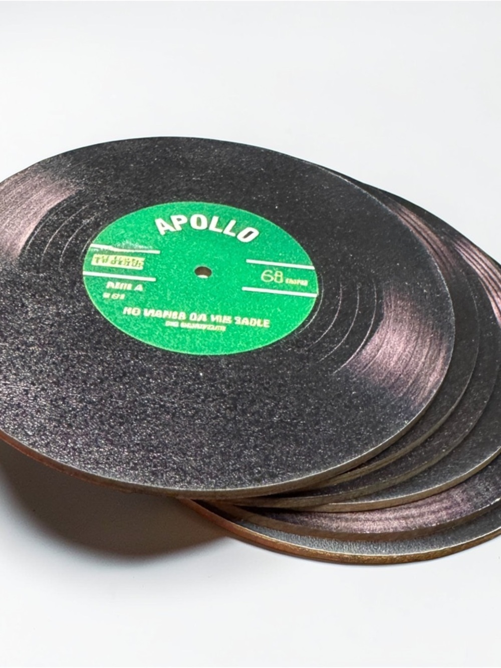Retro Vinyl Inspired Record Coasters Set of 6 | Wooden | NWOT - Picture 13 of 16